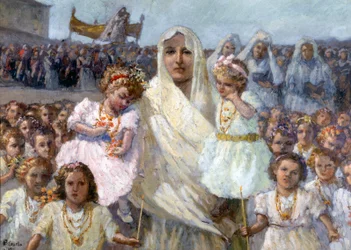 Rapino szüzeinek körmenete (olaj, vászon)