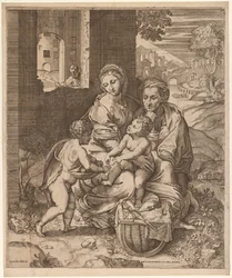 A Szent Család (La Perla) (Raphael nyomán)
