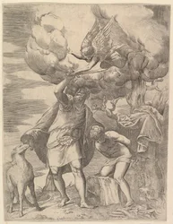 Az Angyal Ábrahám karjában marad, 1552 után.