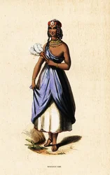 Iszlám vallású kanuri nő Bornóból, Nigériából