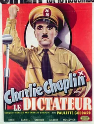 Charlie Chaplin „A diktátor” című filmjének reklámplakátja, először 1940-ben jelent meg, kb. 1945