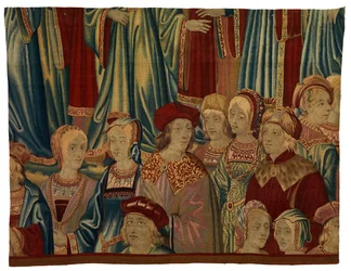 Gobelintöredék, Comtiers, készült Brüsszelben, Belgiumban, 1520 körül (gyapjú és selyem)