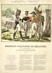 A nemzetek Szent Szövetsége, a Chansons Politiques de Béranger című műből, 1815-1818