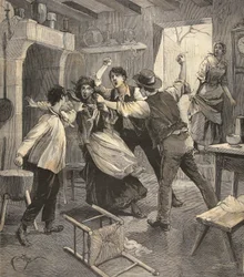 Egy anya, akit gyermekei öltek meg, a „Le Petit Parisien” című lapból, 1891. 08. 09.