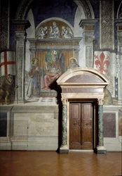 Szent Zanobius, Szent Lőrinc és Szent István (Liliomok csarnoka) (freskó