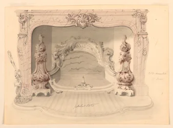 Rajz, öntöttvas rács, 1840 körül