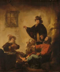 József a pék és a komornyik álmait értelmezi, 1632-1640 körül (olaj, tábla)