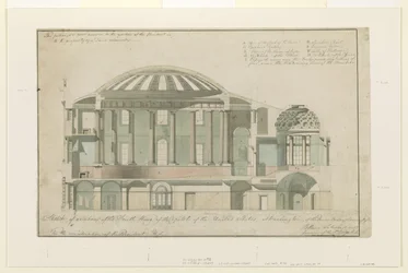 A US Capitol South Wing része, 1803 (toll és tinta mosással papíron)