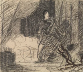 Duncan meggyilkolása - Macbeth a holttesttel (és a közeledő Lady Macbeth)