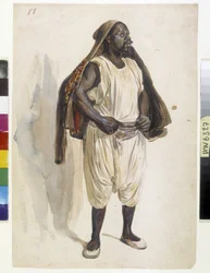 Orientalisták: egy biskry ábrázolása, portás Algírban (illusztráció)