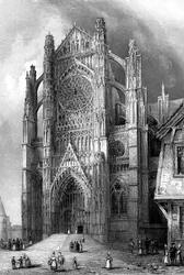 Beauvais katedrális déli kereszthajója, Franciaország, 1836.