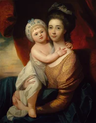 Lady Sondes kisfiával, 1793-94 körül