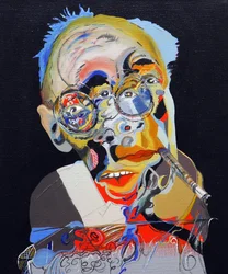 50 jelentős író a történelemben : Henry Miller, 2015 (olaj és akril, vászon)