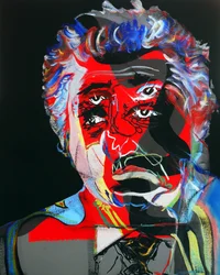 50 jelentős író a történelemben : Octavio Paz, 2015 (olaj és akril, vászon)