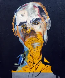 50 jelentős író a történelemben : Philip Roth, 2015 (olaj és akril, vászon)