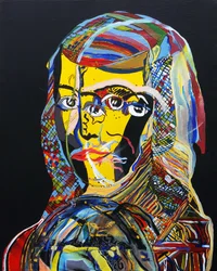 50 jelentős író a történelemben : Sor Juana Ines de la Cruz, 2015 (olaj és akril, vászon)