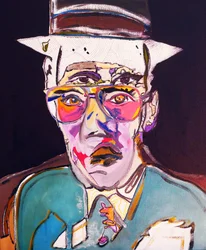 50 jelentős író a történelemben : William S. Burroughs, 2015 (olaj és akril, vászon)