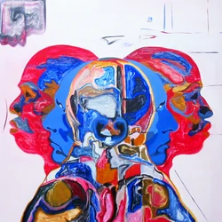 Robert M. és a fiúk, 2005 (olaj, vászon)