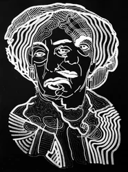 Surportrait : George Sand, 2019 (akril, papír)