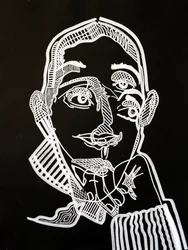 Surportrait : Joyce Carol Oates, 2021 (akril, papír)