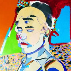 Portré : Juan Pablo Salazar perez, 2017 (olaj, vászon)