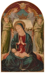 Madonna és gyermeke angyalokkal