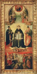 Aquinói Szent Tamás diadala (tempera a panelen)