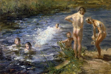Fiúk a folyónál, 1899.
