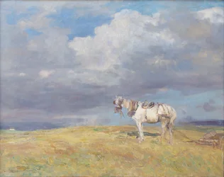 Fehér ló, 1910 körül (olaj, vászon)