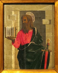 Szent Pál. Bernardino Butinone (1450-1507) festménye, tempera fára. Olasz művészet, reneszánsz. Musee Ingres, Montauban.