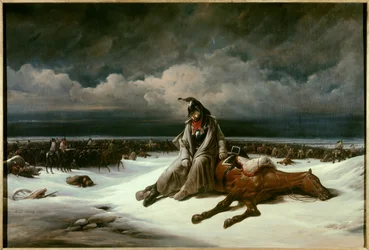 Visszavonulás Oroszországból (1812). Bernard Edouard Swebach (1800-1870) festménye