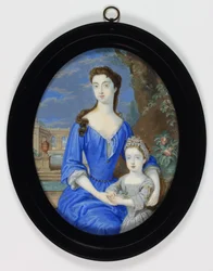 Lady Henrietta Cavendish Holles Harley (akvarell elefántcsonton)