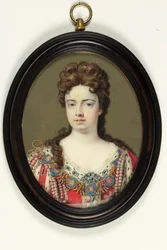 Anna királynő (akvarell elefántcsonton)