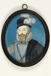 Robert Dudley, Leicester grófja (akvarell pergamen)