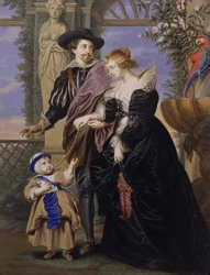 Másolat Rubens, felesége, Helena Fourment 1614-1673 és fiuk, Frans 1633-1678 után.