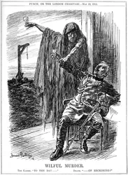 Punch rajzfilm a Lusitania elsüllyedéséről, 1915