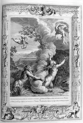 Arethusát, akit Alfeusz üldöz, és szökőkúttá változtatta, 1733