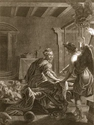 Penelope a szövőszéknél, 1731