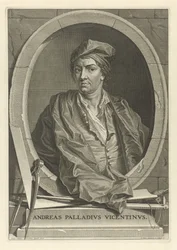 Andrea Palladio építész portréja 1508-1580 Paolo Veronese nyomán, 1716.