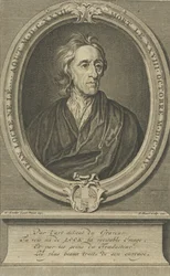 John Locke orvos és filozófus portréja 1632-1704, 1721.
