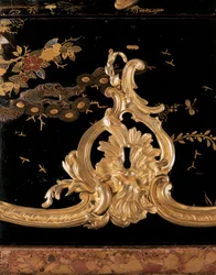 Komód, 1745 körül (ormolura szerelt japán lakk és ebonizált fa)