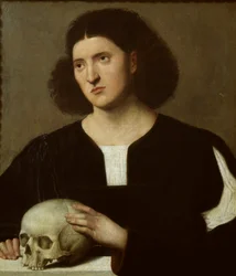 Koponyás fiatalember portréja, c1510-1515
