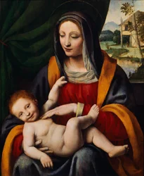 Bernardino Luini (1481-kb. 1532) Madonna és gyermeke.