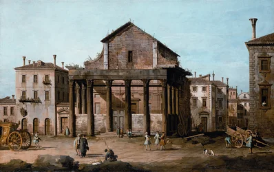 Róma – Antoninus és Faustina temploma a fórumban, 1742-43 körül