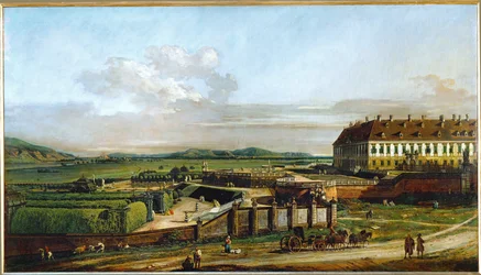 Schlosshof kastély, Ausztria, északról nézve, Savoyai Eugén herceg építtette (olaj, vászon)