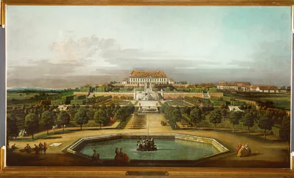Schlosshof kastély a kertből nézve (olaj, vászon)