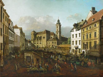 A bécsi Freyung délkeleti irányból (olaj, vászon)