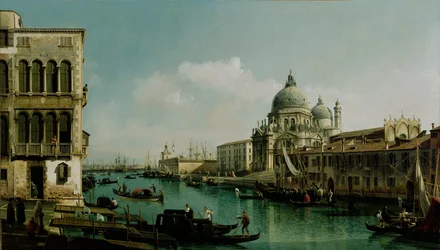 A Canal Grande és a Punta della Dogana látképe, 1743 körül