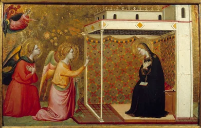 Angyali Üdvözlet. Bernardo Daddi festménye (? - 1355) Ec. Ital.