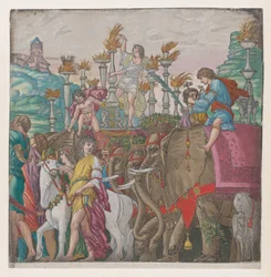 5. lap: Elefántok, Julius Caesar diadala, 1599.